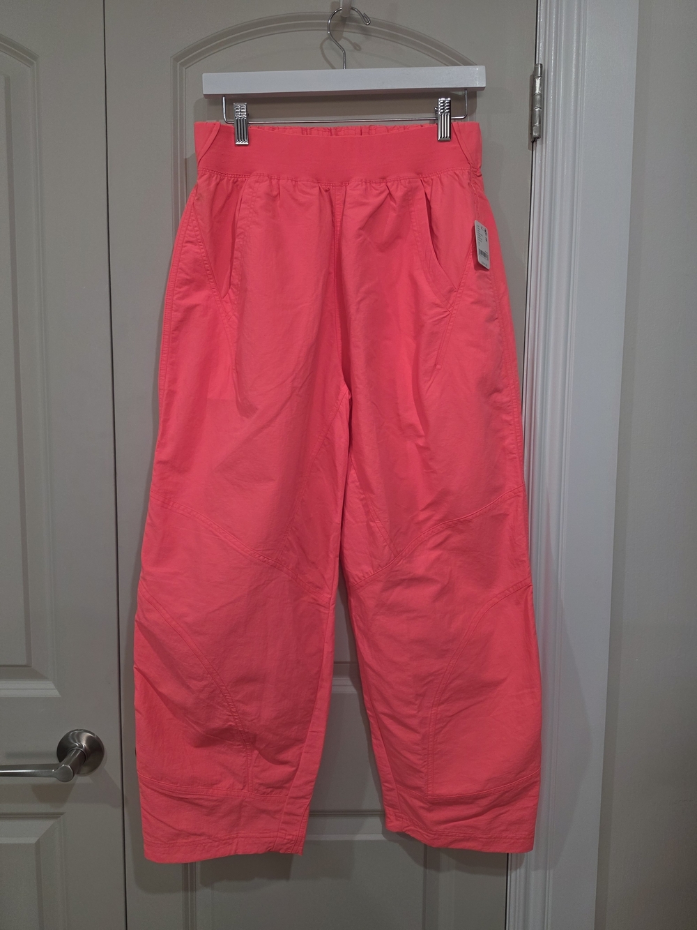 FP Movement by Free People Neon Coral Wide-Leg Joggers S NWT